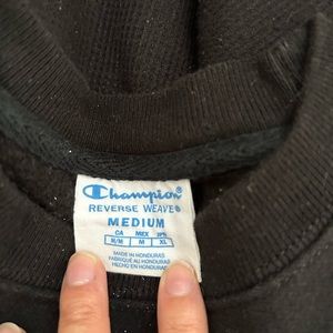 Black men’s Champions sweater